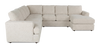 Made in Canada Customizable Sofa Lab Curve 4-Piece Right-Facing Sectional with Chaise - Chenille White | Sofa sectionnel de droite 4 pièces avec fauteuil long personnalisable Curve de Sofa Lab fabriqué au Canada en tissu - Chenille White