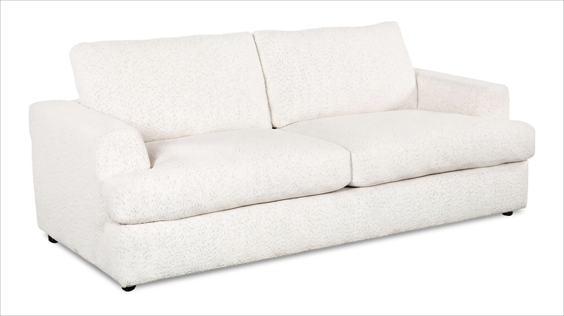 Made in Canada Customizable Sofa Lab Curve 88\" Fabric Sofa Bed - Teddy Snow