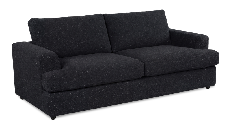 Made in Canada Customizable Sofa Lab Curve 88\" Fabric Sofa Bed - Teddy Raven