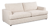 Made in Canada Customizable Sofa Lab Curve 88\" Fabric Sofa Bed - Chenille White