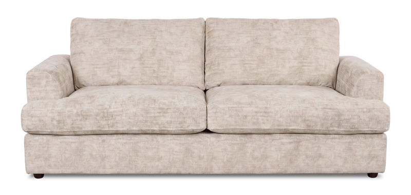 Made in Canada Customizable Sofa Lab Curve 88\" Fabric Sofa Bed - Plush Parchment