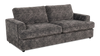 Made in Canada Customizable Sofa Lab Curve 88\" Fabric Sofa Bed - Plush Charcoal 