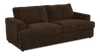 Made in Canada Customizable Sofa Lab Curve 88\" Fabric Sofa Bed - Plush Chocolate