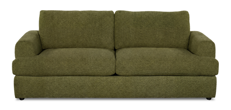 Made in Canada Customizable Sofa Lab Curve 88\" Fabric Sofa Bed - Chenille Moss