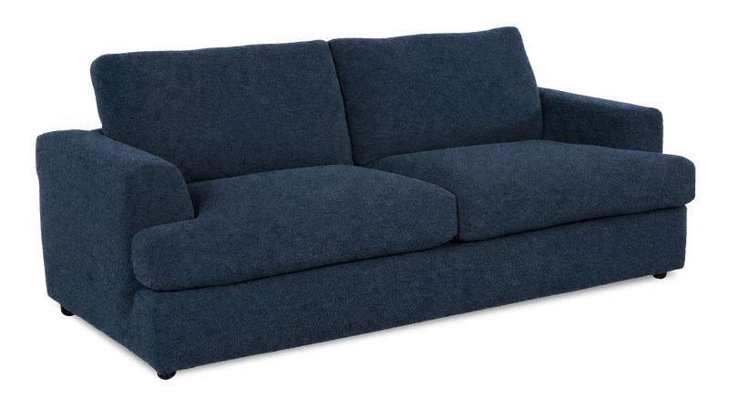 Made in Canada Customizable Sofa Lab Curve 88\" Fabric Sofa Bed - Chenille Pacific