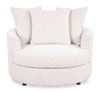 Made in Canada Sofa Lab Customizable Cuddler 48" Fabric Accent Chair – Teddy Snow | Fauteuil d’appoint enveloppant personnalisable Plush Cuddler de Sofa Lab de 48 po fabriqué au Canada en tissu - Teddy Snow