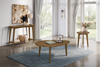Deco 42.5” Modern Oval Coffee Table – Walnut | Table à café ovale moderne Deco de 42,5 po - noyer