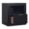 Delta Bedside 1-Drawer Nightstand with Storage Shelf, 22"W x 24"H - Black | Table de nuit Delta de 22 po (l) x 24 po (H) à 1 tiroir avec tablette de rangement - noire