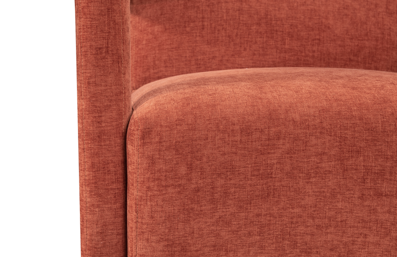 Demi 30\" Linen-Look Accent Chair – Orange