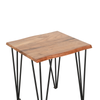 Dillion 22” Industrial End Table with Iron Hairpin Legs – Natural Acacia | Table de bout industrielle Dillon de 22 po avec pattes de style épingle en fer - acacia naturel