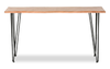 Dillion 45” Industrial Sofa Table with Iron Hairpin Legs – Natural Acacia | Table de salon industrielle Dillon de 45 po avec pattes de style épingle en fer - acacia naturel