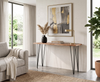 Dillion 45” Industrial Sofa Table with Iron Hairpin Legs – Natural Acacia | Table de salon industrielle Dillon de 45 po avec pattes de style épingle en fer - acacia naturel