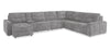 Scott Living Elevate Modular 7-Piece Left-Facing Chenille Fabric Power Sliding Sectional with Storage - Grey
