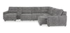 Scott Living Elevate Modular 7-Piece Left-Facing Chenille Fabric Power Sliding Sectional with Storage - Grey | Sofa sectionnel modulaire à coulissement électrique de gauche Elevate de Scott Living 7 pièces en tissu de chenille avec rangement - gris