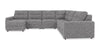 Scott Living Elevate Modular 6-Piece Left-Facing Chenille Fabric Power Reclining and Sliding Sectional - Grey | Sofa sectionnel modulaire à coulissement et inclinaison électriques de gauche Elevate de Scott Living 6 pièces en tissu de chenille - gris