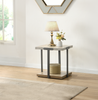 Felicity 22” Square End Table with Shelf - Grey | Table de bout carrée Felicity de 22 po avec tablette - grise