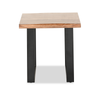 Fletcher 24” Contemporary End Table with Iron Frame - Brownstone | Table de bout contemporaine Fletcher de 24 po avec armature en fer - grès brun