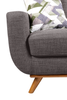 Kort & Co. Freeman 2-Piece Right-Facing Sectional with Wood Legs – Charcoal Grey | Sofa sectionnel de gauche Freeman de Kort & Co. 2 pièces po en tissu d’apparence lin avec pattes en bois - gris anthracite