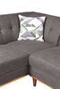 Kort & Co. Freeman 2-Piece Linen-Look Fabric Sectional with Wood Legs – Charcoal Grey | Sofa sectionnel Freeman de Kort & Co. 2 pièces po en tissu d’apparence lin avec pattes en bois - gris anthracite