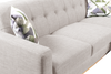 Kort & Co. Freeman 2-Piece Linen-Look Fabric Sectional with Wood Legs – Dove White | Sofa sectionnel Freeman de Kort & Co. 2 pièces po en tissu d’apparence lin avec pattes en bois - blanc colombe