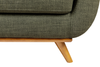 Kort & Co. Freeman 2-Piece Left-Facing Sectional with Wood Legs – Avocado Green | Sofa sectionnel gauche Freeman de Kort & Co. 2 pièces de po en tissu d’apparence lin avec pattes en bois - vert avocat