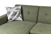Kort & Co. Freeman 2-Piece Left-Facing Sectional with Wood Legs – Avocado Green | Sofa sectionnel gauche Freeman de Kort & Co. 2 pièces de po en tissu d’apparence lin avec pattes en bois - vert avocat