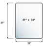 Rectangular PVC Gripper Mat – 35” x 47” - Clear | Carpette rectangulaire antidérapante en PVC - 35 po x 47 po - transparente