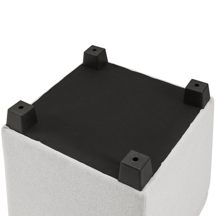 Halifax 14.75” Fabric Storage Ottoman – Light Grey