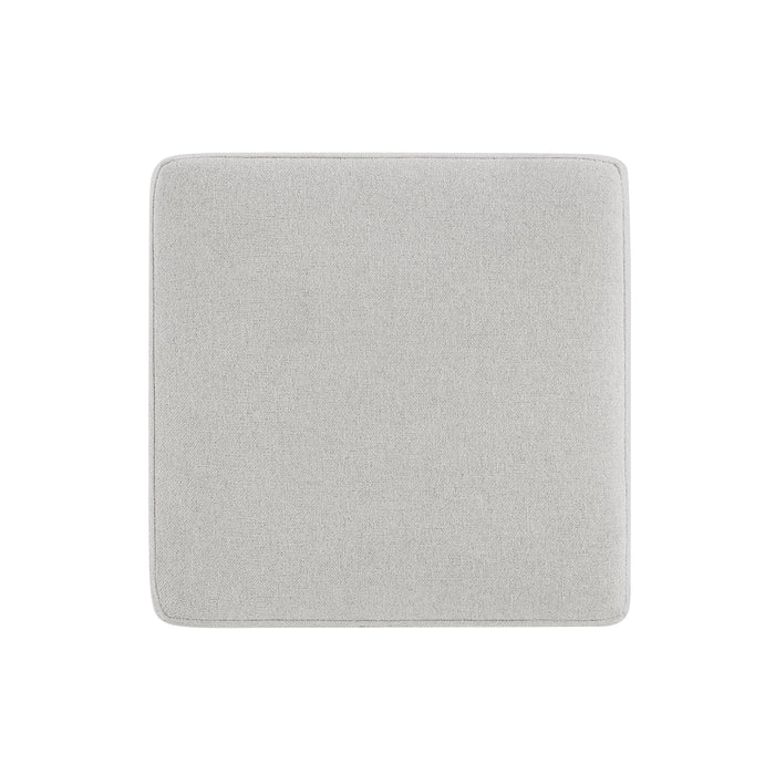 Halifax 14.75” Fabric Storage Ottoman – Light Grey