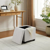 Halifax 14.75” Fabric Storage Ottoman – Light Grey | Pouf de rangement Halifax de 14,75 po en tissu - gris clair