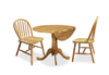 Hana Drop-Leaf Dining Table, Wood, Pedestal Base, 40"W - Natural | Table de salle à manger Hana de 40 po (L) à abattant, en bois et avec base piédestal - naturelle