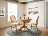 Hana 3pc Drop-Leaf Dining Set with Table & 2 Chairs, Pedestal Base, 40"W - Natural | Ensemble de salle à manger Hana 3 pièces avec table de 40 po (L) à abattant, base piédestal et 2 chaises - naturel