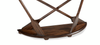 Hatfield 50" Eclectic Sofa Table with Glass Top & Carved Oars in Wood Base – Dark Oak | Table de salon éclectique Hatfield de 50 po avec dessus en verre et pagaies sculptées dans la base en bois - chêne foncé