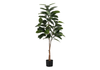 52” Artificial Indoor Rubber Tree in 5” Pot 