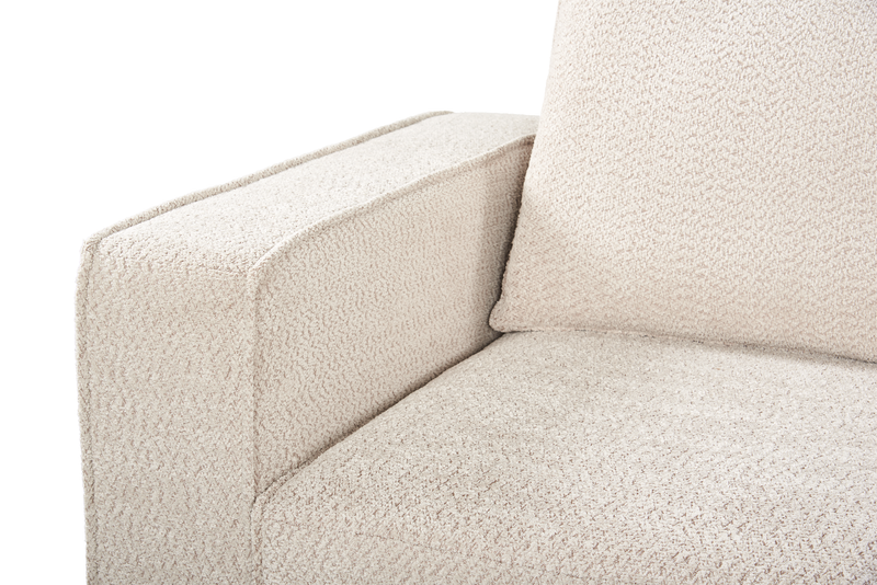 Infinity 2-Piece Modular Chenille Fabric Loveseat – Taupe