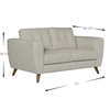 Iverly 61” Linen-Look Fabric Loveseat with Removable Back Cushions – Sand | Causeuse Iverly de 61 po en tissu d’apparence lin avec coussins de dossier amovibles - sable