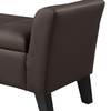 Kohen 46.75" Contemporary Leather-Look Fabric Bench with Storage – Brown  | Banc contemporain Kohen de 46,75 po en tissu d’apparence cuir avec rangement - brun