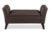 Kohen 46.75" Contemporary Leather-Look Fabric Bench with Storage – Brown  | Banc contemporain Kohen de 46,75 po en tissu d’apparence cuir avec rangement - brun