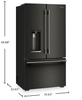 KitchenAid 35.6" 23.1 Cu. Ft. Counter-Depth French Door Refrigerator – Black Ore - KRFC536SBE | Réfrigérateur KitchenAid de 23,1 pi³ et de 35,6 po à profondeur de comptoir à portes françaises - minerai noir - KRFC536SBE