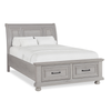 Kylie Platform Storage Bed with Headboard & Frame, Sand - Full Size | Lit plateforme de rangement Kylie sable avec tête de lit et cadre de lit - format lit double