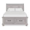 Kylie Platform Storage Bed with Headboard & Frame, Sand - Full Size | Lit plateforme de rangement Kylie sable avec tête de lit et cadre de lit - format lit double
