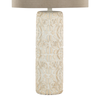 Lacey 16" Table Lamp with Beige Linen-Look Shade – Brown | Lampe de table Lacey de 16 po avec abat-jour d’apparence lin beige - brun