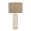 Lacey 16" Table Lamp with Beige Linen-Look Shade – Brown | Lampe de table Lacey de 16 po avec abat-jour d’apparence lin beige - brun