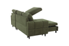 Laval 2-Piece Right-Facing Fabric Sleeper Sectional with Storage Chaise - Green | Sofa-lit sectionnel de droite Laval 2 pièces en tissu avec fauteuil long de rangement - vert