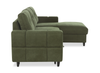 Laval 2-Piece Right-Facing Fabric Sleeper Sectional with Storage Chaise - Green | Sofa-lit sectionnel de droite Laval 2 pièces en tissu avec fauteuil long de rangement - vert