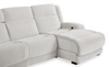 Shaquille O’Neal Home Legacy 3-Piece Right-Facing Power Reclining Sectional with Shaq-o-pedic Comfort - Grey  | Sofa sectionnel de droite à inclinaison électrique Legacy de Shaquille O’Neal Home 3 pièces avec confort Shaq-o-pedic - gris
