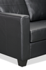 Made in Canada Lennox 57” Genuine Leather Loveseat with Removable Cushions - Black | Causeuse Lennox de 57 po fabriquée au Canada en cuir véritable avec coussins amovibles - noire