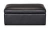 Made in Canada Lennox 40” Genuine Leather Storage Ottoman - Black | Pouf de rangement Lennox de 40 po fabriqué au Canada en cuir véritable - noir
