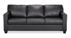 Made in Canada Lennox 79” Genuine Leather Sofa with Removable Cushions - Black | Sofa Lennox de 79 po fabriqué au Canada en cuir véritable avec coussins amovibles - noir