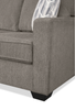 Made in Canada Lennox Chenille Fabric Reversible Sectional with Reversible Cushions - Grey | Sofa sectionnel réversible Lennox fabriqué au Canada en tissu de chenille avec coussins réversibles - gris